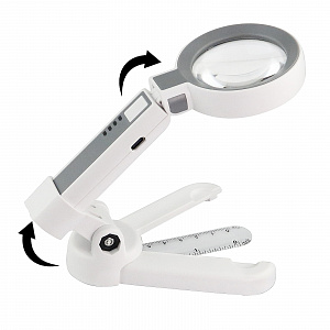 Лупа ручная, лупа настольная увеличительная с подсветкой Орбита OT-INL93